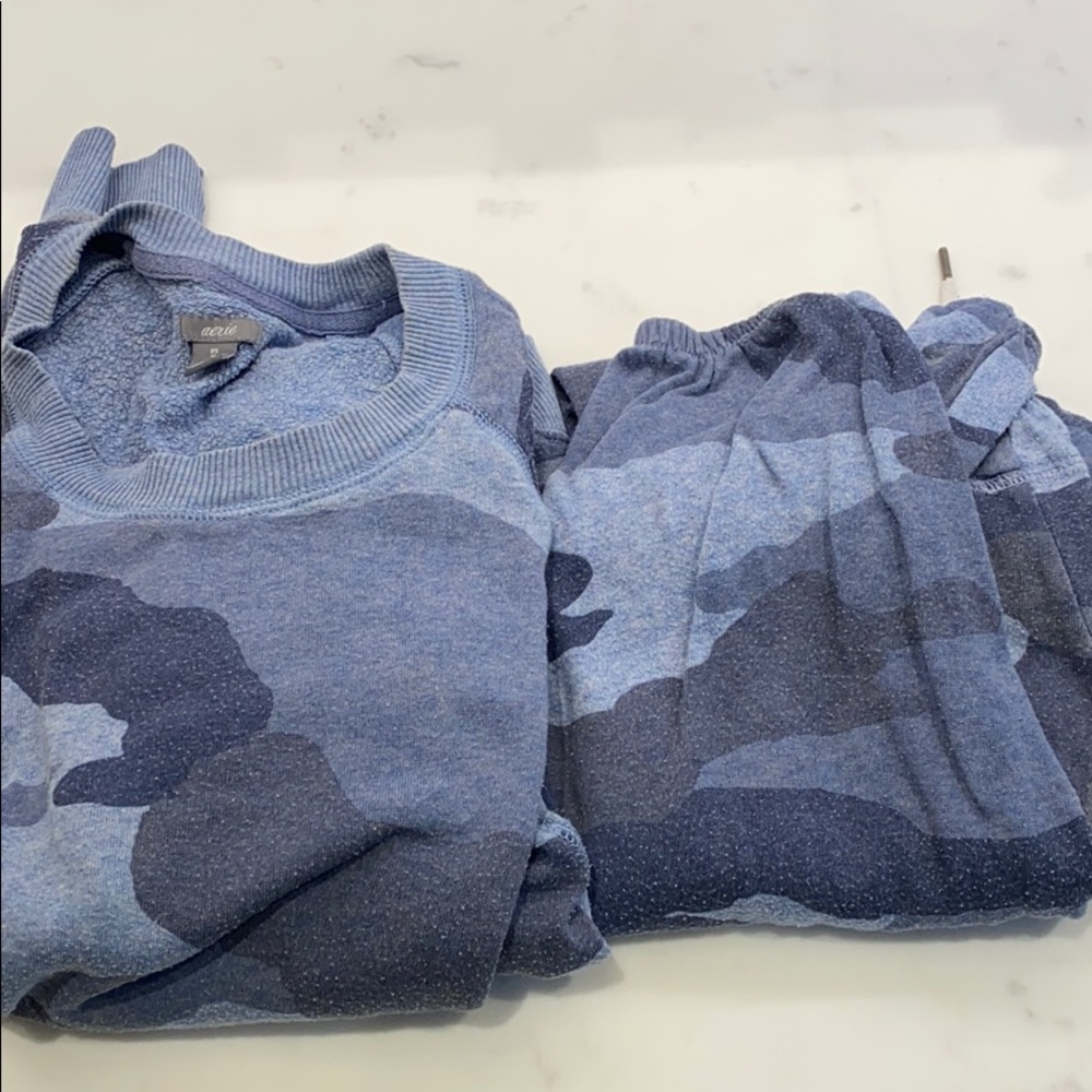 Blue camo teen/adult pjs